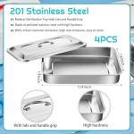 Stainless Steel Dental Instrument Tray Set (4 Pcs)