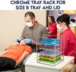 Stainless Steel Dental Instrument Tray Rack Organizer