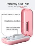 DUBSTAR Portable Pill Cutter Set - Pink & White