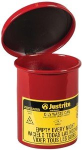 Justrite 0.45 Gallon Oily Waste Disposal Can