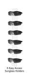 Wall-Mount Eyewear Holder for 6 Pairs