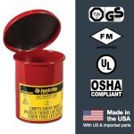 Justrite 0.45 Gallon Oily Waste Disposal Can