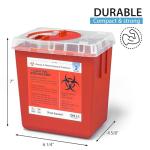 2 Quart Sharps Container for Home & Professional Use