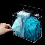 Acrylic Face Mask & Glove Storage Box - Wall Mounted