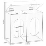 Acrylic Face Mask & Glove Storage Box - Wall Mounted