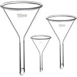 Borosilicate Glass Funnel Set - 3 Sizes