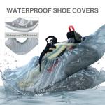 100 Pairs Waterproof Disposable Shoe Covers, Silver