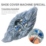 100 Pairs Waterproof Disposable Shoe Covers, Silver