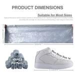 100 Pairs Waterproof Disposable Shoe Covers, Silver