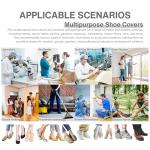 100 Pairs Waterproof Disposable Shoe Covers, Silver