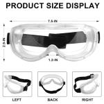 6 Pack Anti-Fog Chemical Safety Goggles