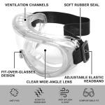 6 Pack Anti-Fog Chemical Safety Goggles