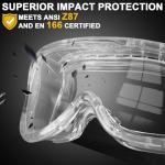 6 Pack Anti-Fog Chemical Safety Goggles