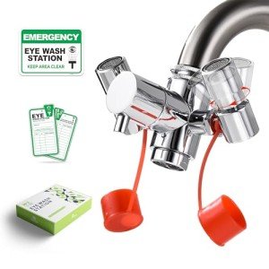 Faucet-Mounted Emergency Eye Wash Station
