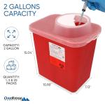 Oakridge 2 Gallon Biohazard Sharp Container