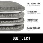 Gorilla Grip Memory Foam Chair Cushions - Set of 4