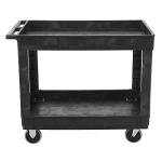 2-Shelf Utility Cart with Lipped Shelves 500-Pound Capacity