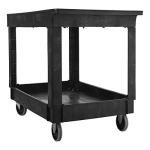2-Shelf Utility Cart with Lipped Shelves 500-Pound Capacity