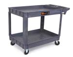 2-Shelf Utility Cart with Lipped Shelves 500-Pound Capacity
