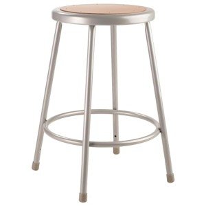 Heavy Duty 24" Steel Stool - Grey
