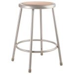 Heavy Duty 24" Steel Stool - Grey