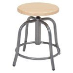 Adjustable 19”-25” Beige Swivel Office Stool