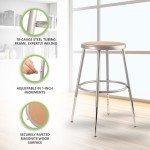 Heavy Duty 24" Steel Stool - Grey