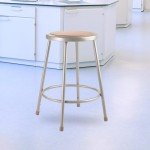 Heavy Duty 24" Steel Stool - Grey
