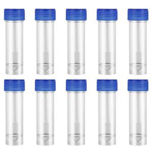 Plastic Specimen Cups with Lids – 10 Pack