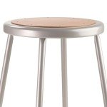 Heavy Duty 24" Steel Stool - Grey