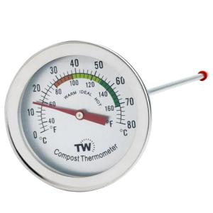 Stainless Steel Compost Thermometer with Dial Probe