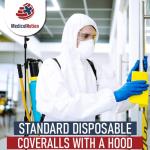 5 Pack Disposable Hazmat Suits - 4XL