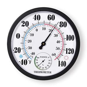 10-Inch Waterproof Wireless Wall Thermometer & Hygrometer