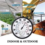 10-Inch Waterproof Wireless Wall Thermometer & Hygrometer