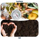 Stainless Steel Compost Thermometer with Dial Probe