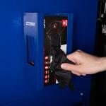 Wall-Mounted Magnetic Glove Holder in Blue