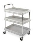 Metro Deep Ledge Polymer Utility Cart, 3 Shelves
