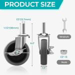 4-Inch Heavy Duty Swivel Caster Wheels Set of 4