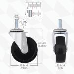 3-Inch Heavy Duty Caster Wheels Set of 4