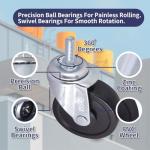 3-Inch Heavy Duty Caster Wheels Set of 4