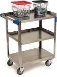 Stainless Steel 3-Shelf Utility Cart, 300 lb Capacity