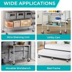 4-Inch Heavy Duty Swivel Caster Wheels Set of 4