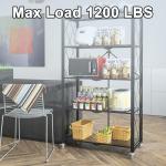 5-Inch Locking Swivel Casters with Brake - Set of 4