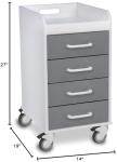 TrippNT Compact Locking Cart with 4 Drawers