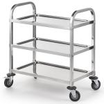 Stainless Steel 3-Tier Serving Trolley Cart
