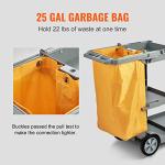 VEVOR 3-Shelf Janitorial Cleaning Cart with Bag