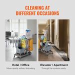 VEVOR 3-Shelf Janitorial Cleaning Cart with Bag
