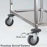 Stainless Steel 3-Tier Serving Trolley Cart