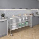Stainless Steel Utility Work Table with Wheels