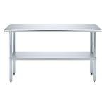 Stainless Steel Work Table with Undershelf - 14" x 72